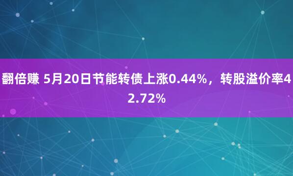 翻倍赚 5月20日节能转债上涨0.44%，转股溢价率42.72%